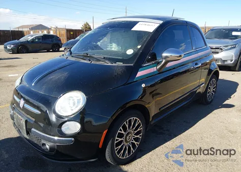 2012 Fiat 500 Lounge z USA, uszkodzony, nr VIN 3C3CFFCR8CT316234